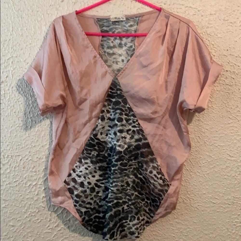 Noble U Pink Silk & Lace Top